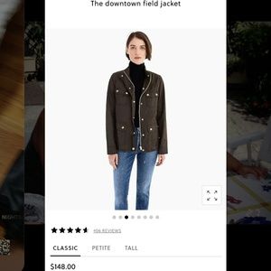 JCrew  Black Downtown Field Utility Jacket